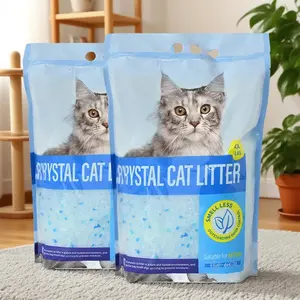 Odor Control Kitty Litter 2-Packs Non-Clumping Crystals Low Dust Tracking Lightweight Dehydrates Waste Easy No-Scoop Cat Litter