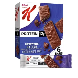 Special K Protein Meal Bars, 12g Protein, Meal Replacement, Brownie Batter, 9.5oz Box (6 Bars)