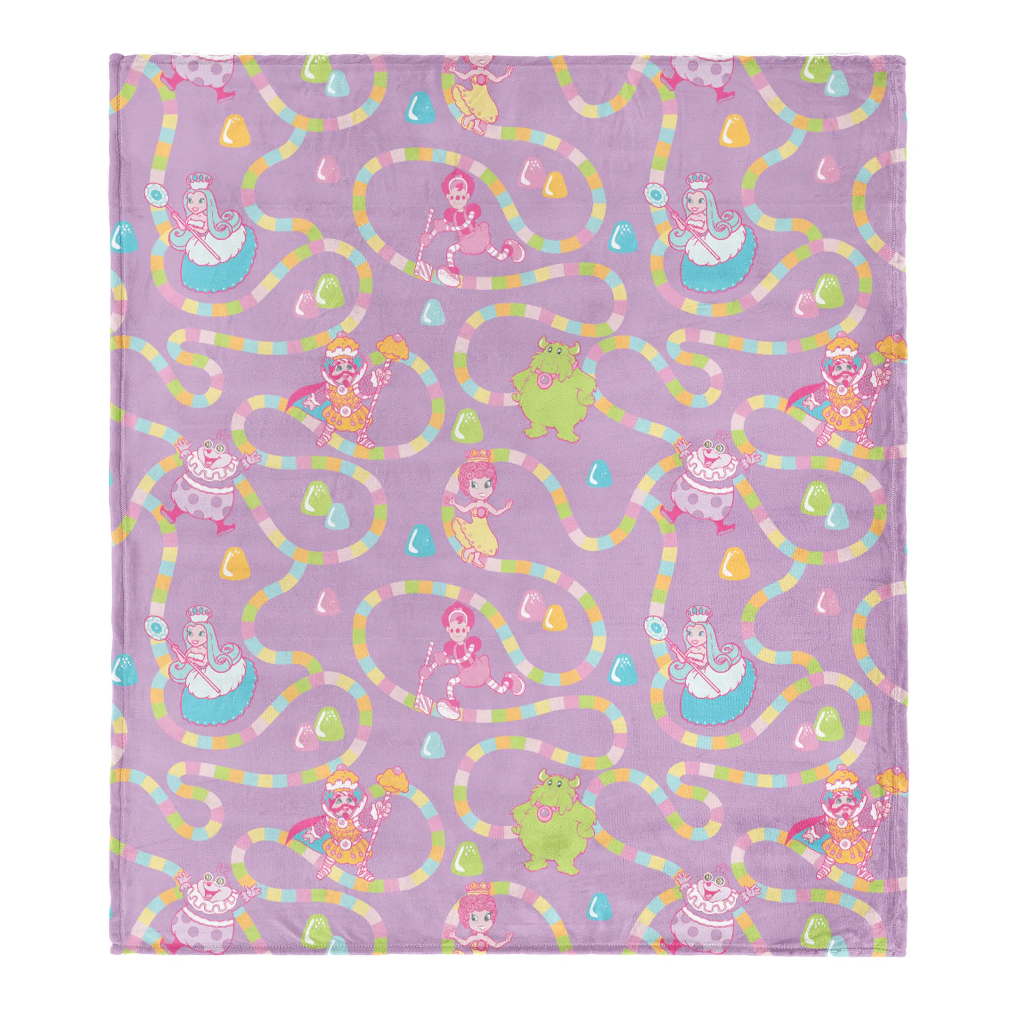The Northwest Group CandyLand Follow Candy Road Silk Touch Throw Blanket 60x70 in, Super Soft Cozy Character Blanket for Bed, Sofa, Couch and Bedroom Decor