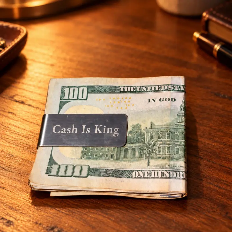 Premium Money Clip | Laser Engraved and Stainless Steel Clip Wallet for everyday carry