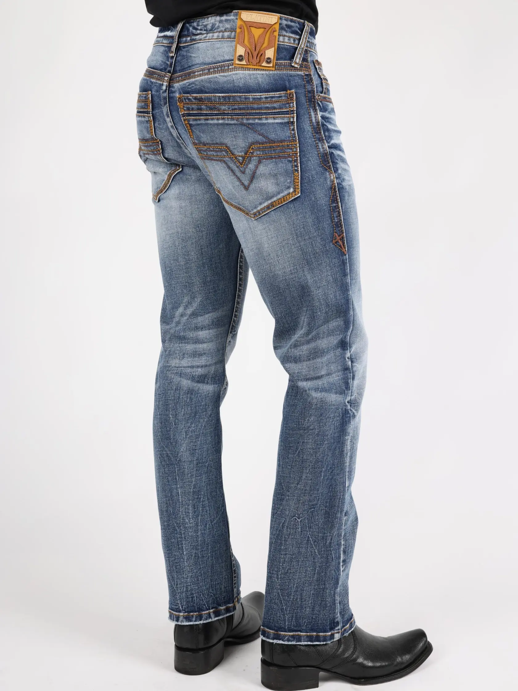 Platini Holt Men's Dark Blue Boot Cut 9887 Platini Holt Men's Dark Blue Boot Cut 9887