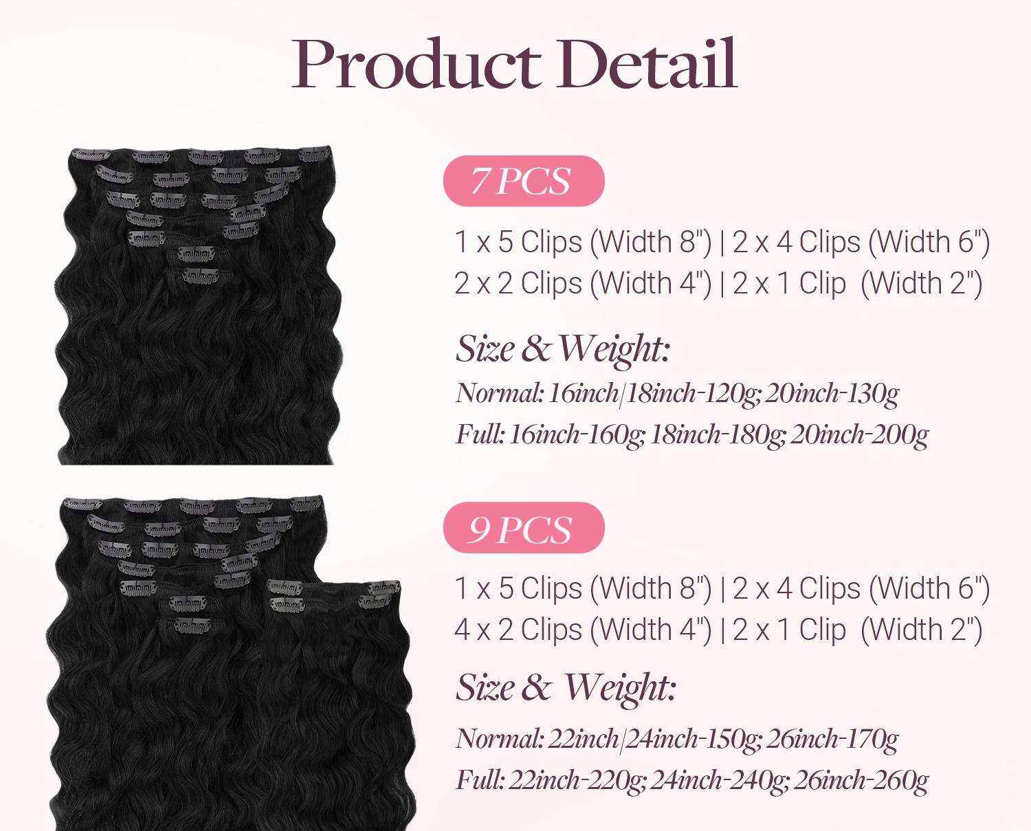 GOO GOO Hair Extensions Elf Curl Clip in Human Hair Extensions, 7pcs/9pcs 18-24inch curly hair，Elf Curl Clip in Human Hair Double Weft Natural Curl Hair Full Head for Women summer hairstyles #sohochic