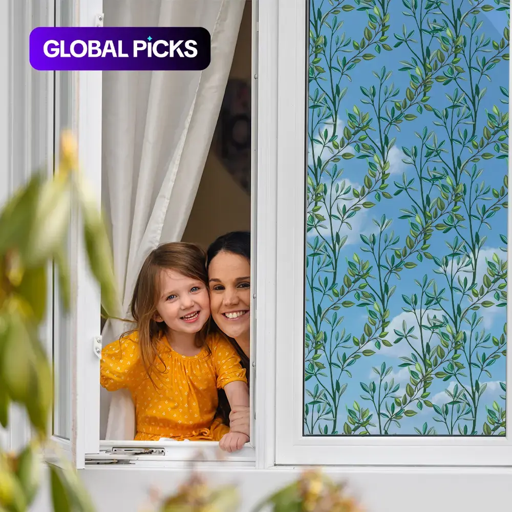 1 Roll One-Way Privacy Window Film, 44.5 cm (17.5-Inch) Static Cling Window Tint, UV Blocking Sun Protection Reflective Glass Film, Window Privacy Films with Free Installation Tools, Multiple Styles for Home Decor #GLOBAL PICKS