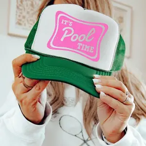 Neon Summer Trucker Hat – Retro Pool Life Cap, Day Drinking Hat, Beach & River Party Hat, Birthday Gift