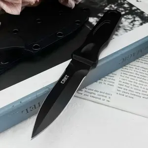 New 2020 High-Hardness Fixed-Blade Knife with 8Cr13Mov Blade, 1050 Carbon Steel Hot-Forged Handle—Multifunctional Outdoor Camping Knife for EDC, Cutting, Exploration, Rescue, Hiking, Mountaineering Tool