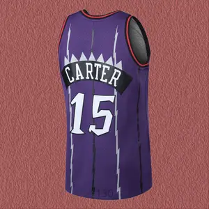 Vince Carter Classic-Design stitched Basketball Jerseys Retro Men's Sleeveless Purple shirt