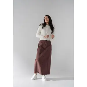 Zip Up Crochet Hoodie-White