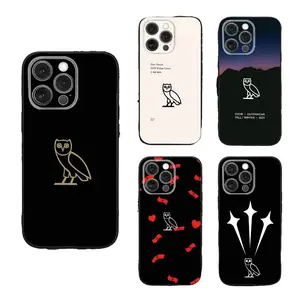 D-Drake O-OvO OWL Phone Case For iPhone 17e 17 16 15 14 13 12 11 Mini Pro Max  Promax Air X XR XSMAX & Samsung Galaxy S26 S25 S24 S23 S22 S21 FE Ultra Plus EDGESoft shockproof soft back Silicone Black Case