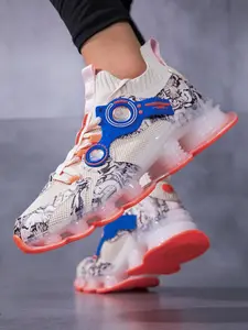 2026 New Casual Breathable Athletic Sports Shoes, Lightweight Flyknit Running Shoes, Fashion Men's Mid Top Sneakers, All Seasons