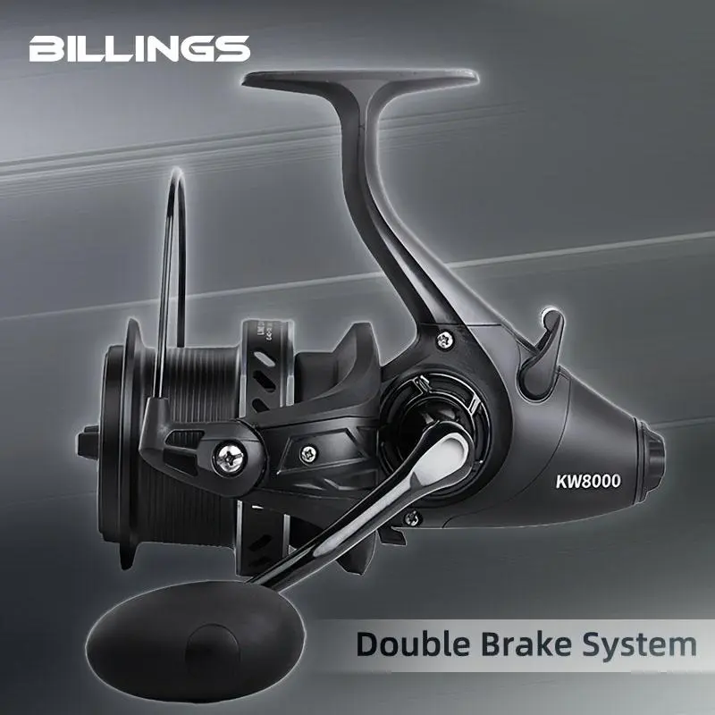 BILLINGS KW Series 5000-12000 5.2:1 Gear Ratio 40LB Max Drag Metal Spool Spinning Fishing BILLINGS KW Series 5000-12000 5.2:1 Gear Ratio 40LB Max Drag Metal Spool Spinning Fishing