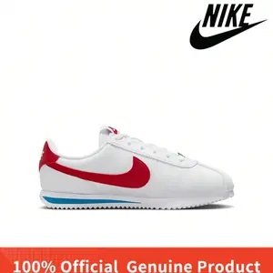 Youth Nike Cortez White/Varsity Red-Varsity Blue (DM0950 115) (GS)
