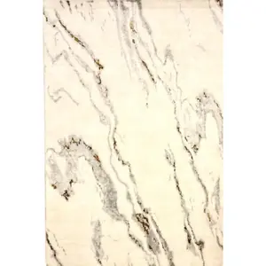 721 - Hand-Knotted Modern Indian Bamboo Silk And Wool Carpet