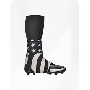 Exxact Sports Football Spats Cleat Covers - V GOLD USA FLAG for Men & Boys, Spats for Cleats, Lace Covers, Versatile Design