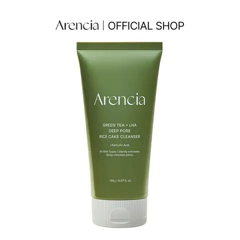 Green Tea & LHA Deep Pore Rice Cake Cleanser 5.29oz - Gentle Exfoliation & Moisturizing Formula for Sensitive Skin