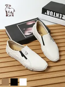 Men's Retro Stylish Alligator Pattern Loafers Side Zipper Lightweight Breathable All Seasons Outdoor & Work Casual Walking Shoes Big Size 11 12 13