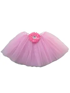 Pink Gerbera Daisy Flower Girls Tutu Skirt - Kids Size Tulle Ballet Dance Costume Tutus