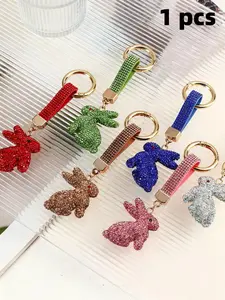 Easter Bunny Keychain Unique Design Personalizable Key Ring Unisex Multicolor Lightweight Luxurious Car Key Holder Phone Chain Perfect Holiday Gift