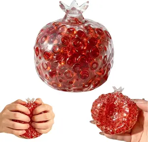Pomegranate Squishy Fidget Stress Ball – Crunchy ASMR Squeeze Toy for Adults & Kids | Tactile + Auditory Anxiety Relief | Soft, Portable, Non-Toxic Sensory Ball