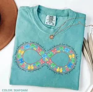 Comfort Colors Autism Awareness T-Shirt, Autism Infinity Symbol Shirt, Autism Mom Gift, Neurodiversity Acceptance Tee, Autism Support Shirts, Top Womenswear