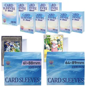 Transparent Card Sleeves, Top Loading, Tear-Resistant, Wear-Proof, Suitable for Ptcg, Pkm, Ygo, Mini Photo Cards, 200pcs & 1000pcs