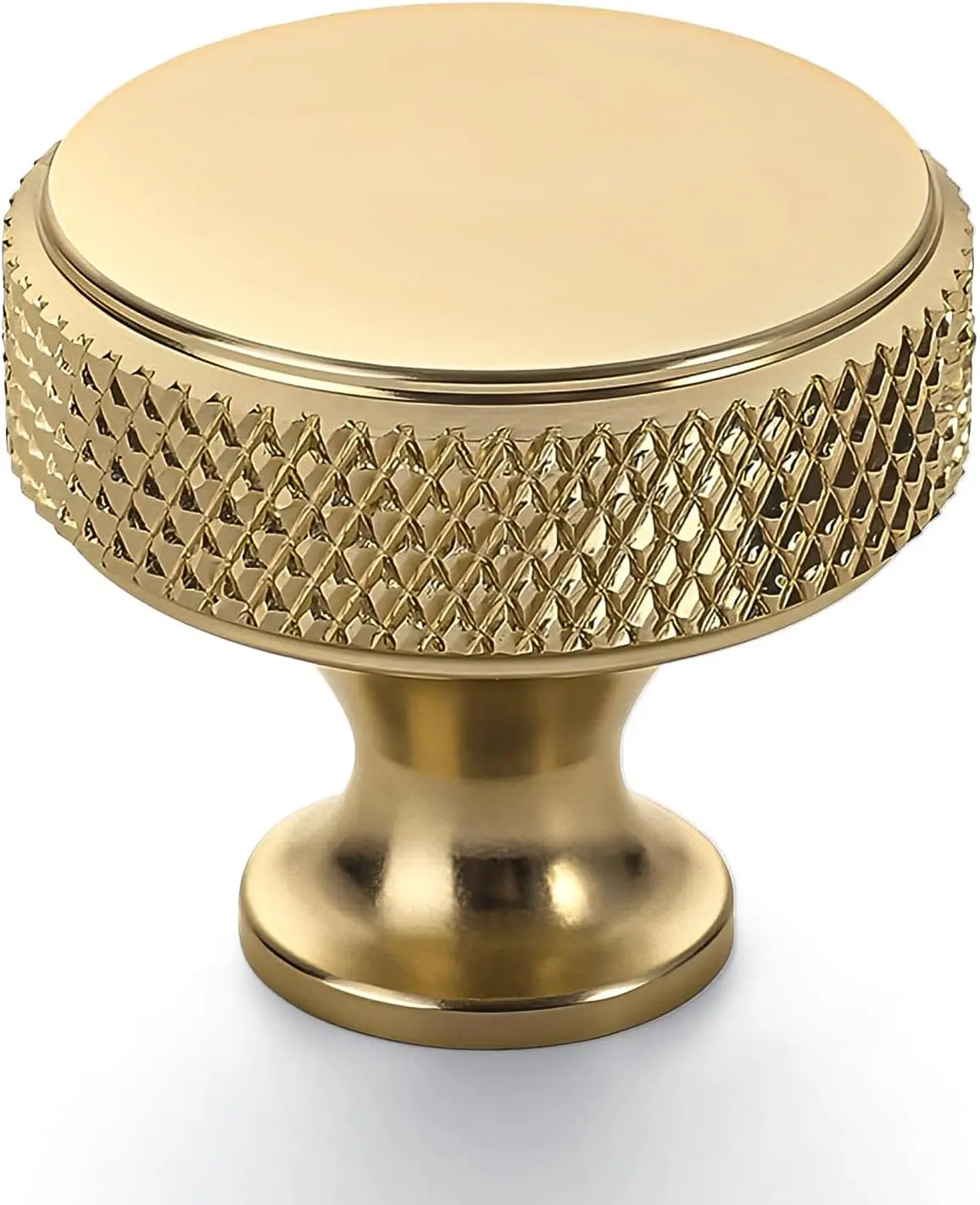 10-Pack Oil Rubbed Champagne Bronze Knurled Round Cabinet Knobs (ZH0036 Model) for Kitchen Drawers, Cupboards, Wardrobe, Oil Rubbed Bronze
