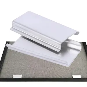 Durable Window Screen Spline Channel Pull Lift Tabs Aluminum Anti-UV Don't Broken Like Plastic Pull Tabs in Sunlight Sliver C Shape 20 PCS