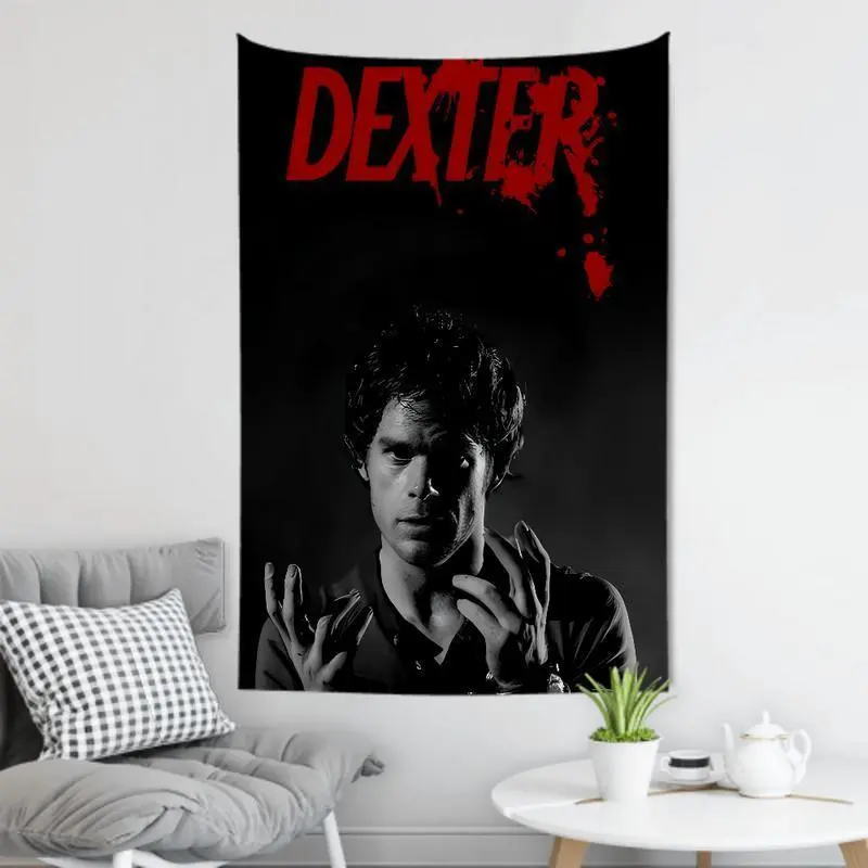 Dexter's Morgan Print Cotton Tapestry - Light Home Decor Wall Cloth, Home Decoration for Beach, Outdoor Hanging Background