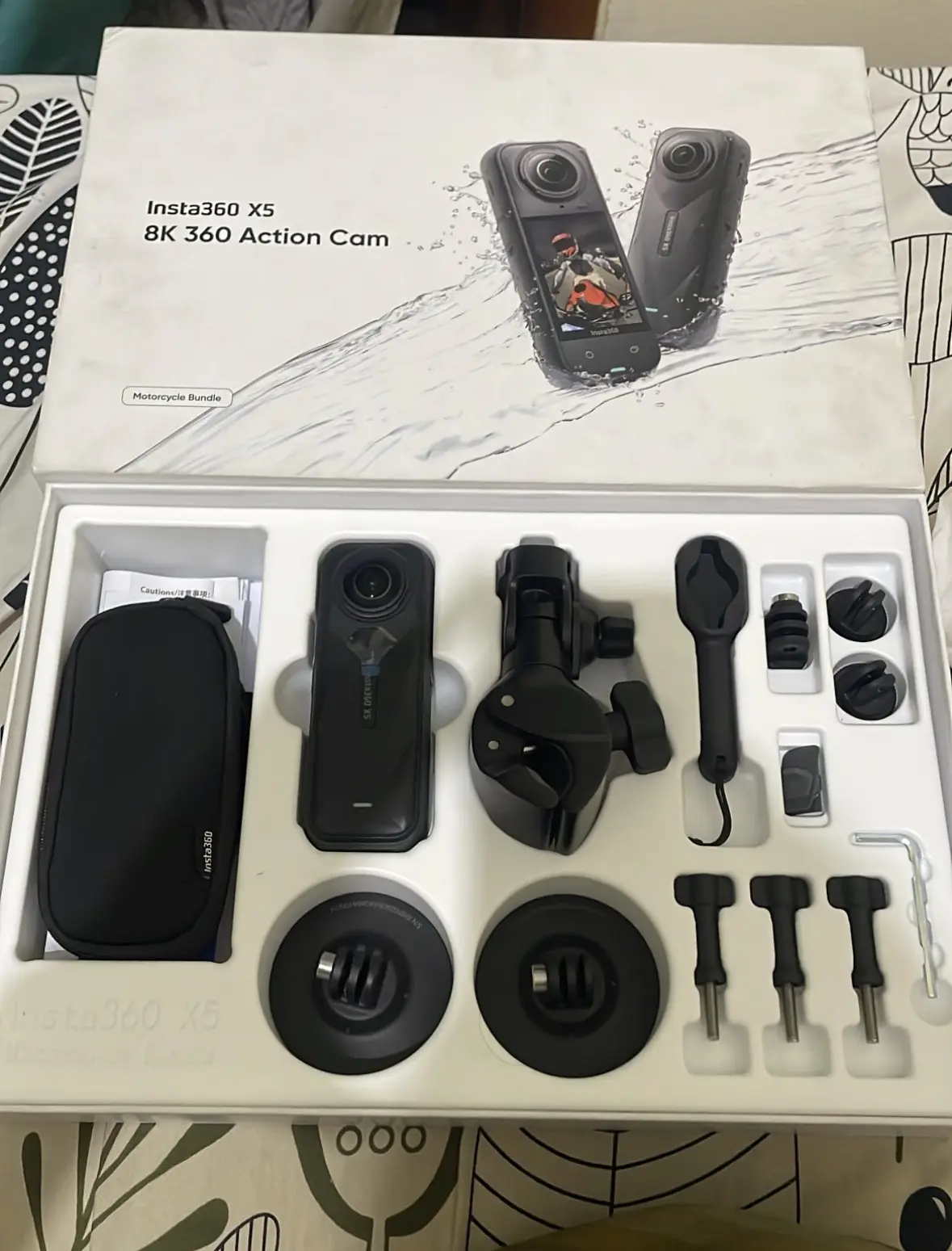 Insta360 X5 Action Camera - 8K Ultra HD Video Recording, Compact Waterproof Action Camera for Outdoor Adventures