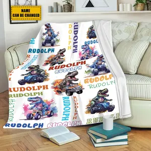 Petthouse | Personalized Baby Blanket For Boys,  Blankets For Kids, Custom Truck Blanket For Infant Toddler
