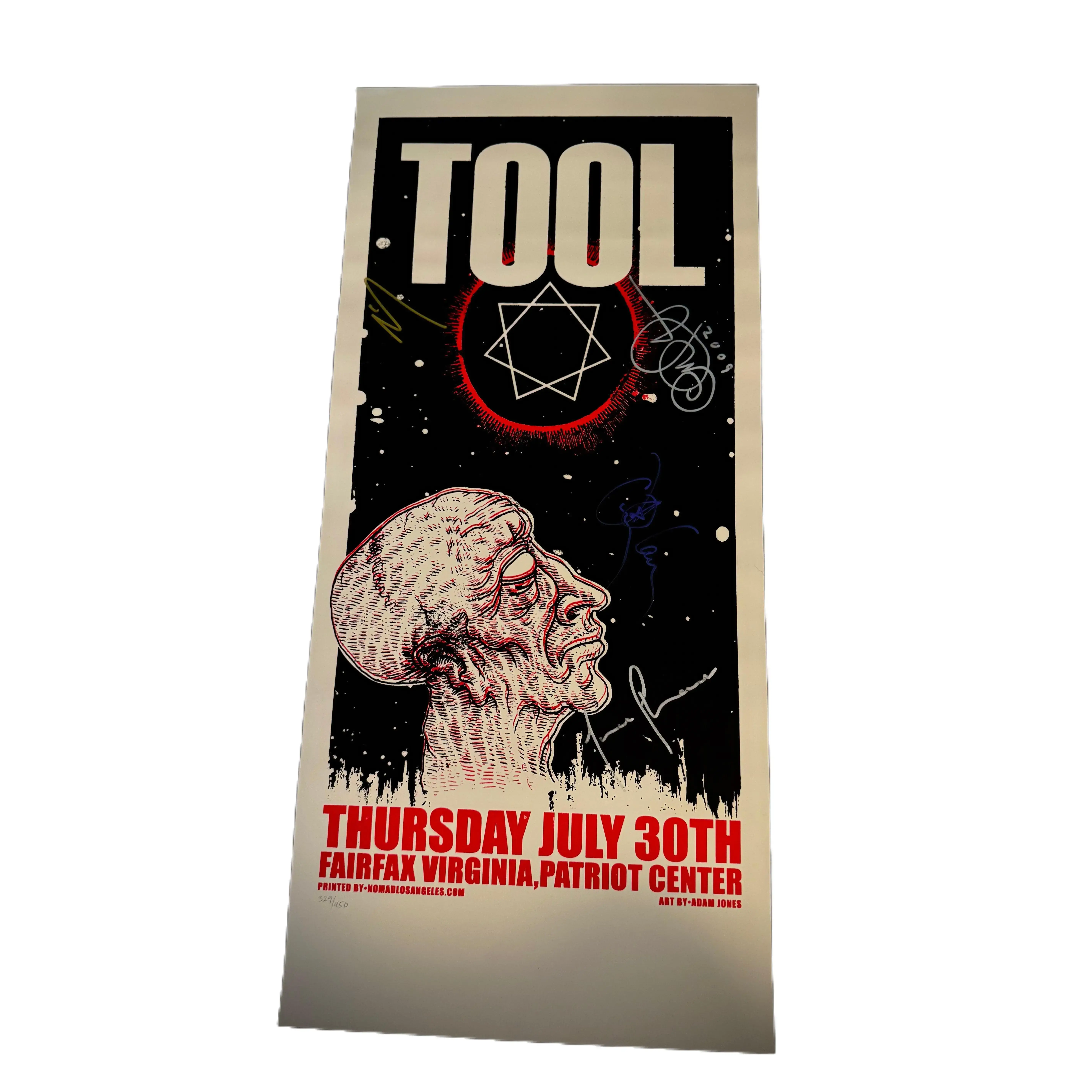 TOOL Band Signed Numbered Adam Jones Drawing Poster, 2009 Limited Edition (329/450) - Home Decor Wall Art Print
