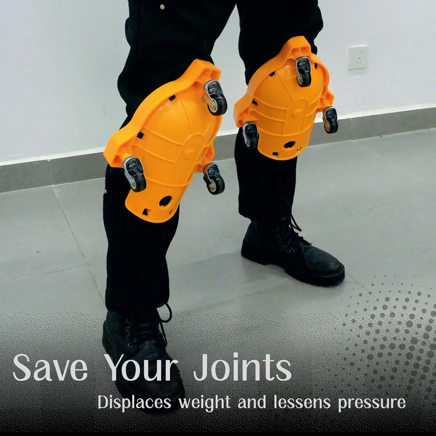 360° Rotating Knee Pad for Tile Installation, Portable Wheel Design, Easy Mobility and Direction Adjustment, Protects Knees During Construction, Construction Gear