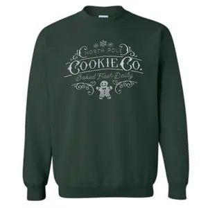 North Pole Cookie Co embroidered sweatshirt *white lettering*