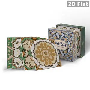24-Piece Gift Box Wall Decor Peel and Stick Tile Applique - Waterproof Foam Wall Art for Bathrooms and Living Rooms - Kitchen Home Decor Backsplash Vinyl Tile Stickers