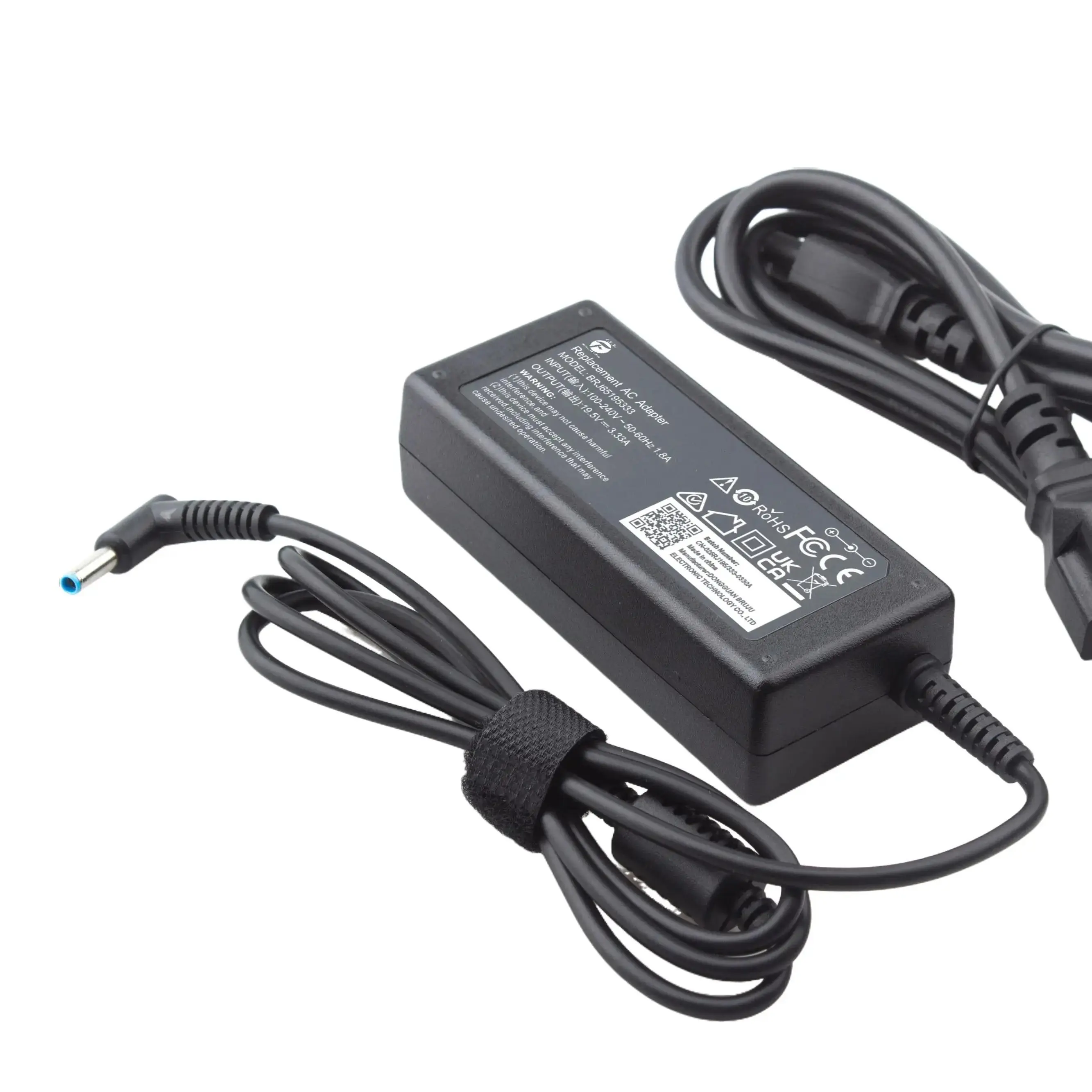FTS 65W Blue Tip Laptop Charger for HP ZBook G3-G9 EliteBook 840 & 850 G3-G7 Studio G4-G9 Victus OMEN Pavilion Gaming 15 17 AC Adapter Power Cord