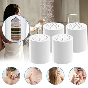 4 Pack 20-Stage Shower Filter Replacements Fixes Hard Water Issues Easy to Swap Keeps Showers Clean