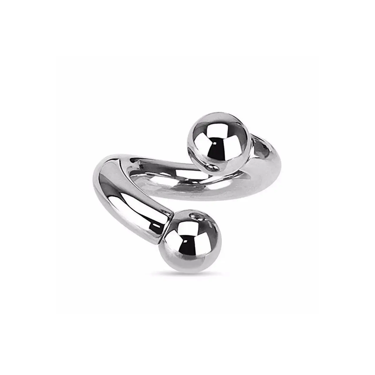 00g-8g Twisted Spiral Rings Surgical Steel Large Gauge Twister Ring Pa Prince Albert Barbell Earring Cartilage Piercing Jewelry