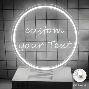 ASSHNMOR Personalized Neon Sign Custom Wall Hanging, USB Powered LED Decor for Bedroom, Non-Illuminated Custom Text, Push Button Control