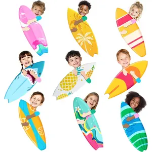 45Pcs Summer Paper Cutouts for DIY Craft Classroom Hawaiian Beach Surf Bulletin Board Tropical Wall Home Party Decorations