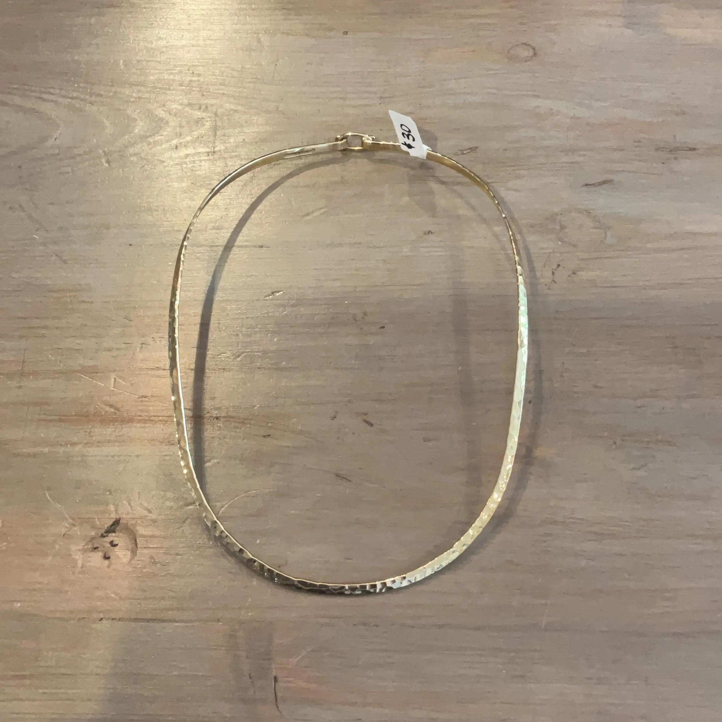 Alchemia Gold Hammered Oval Neckwire