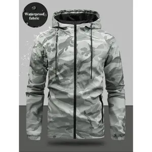 Men's Camouflage Softshell Jacket, Lightweight Comfortable Outdoor Activity Jacket, Durable Design for Daily Wear & Fashion