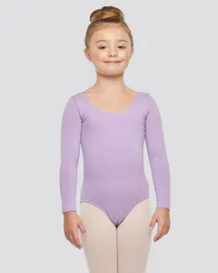 Girls Long Sleeve Cotton Ballet Leotard Girls Long Sleeve Cotton Ballet Leotard