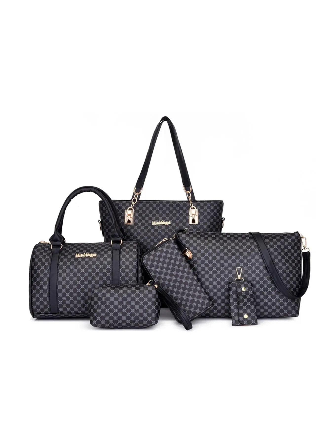 Women's All over Print Bag Set, 2025 Summer Multifunctional Old Money Style Presbyopia Bag Set for Daily Use, Trendy All-match Bag Set for Summer Work