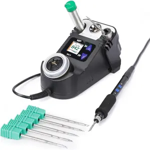 982-V  Soldering kit with 5 C210 Soldering Iron Tips, Temperature Control, Sleep Mode, Auto Shutdown and LCD Display