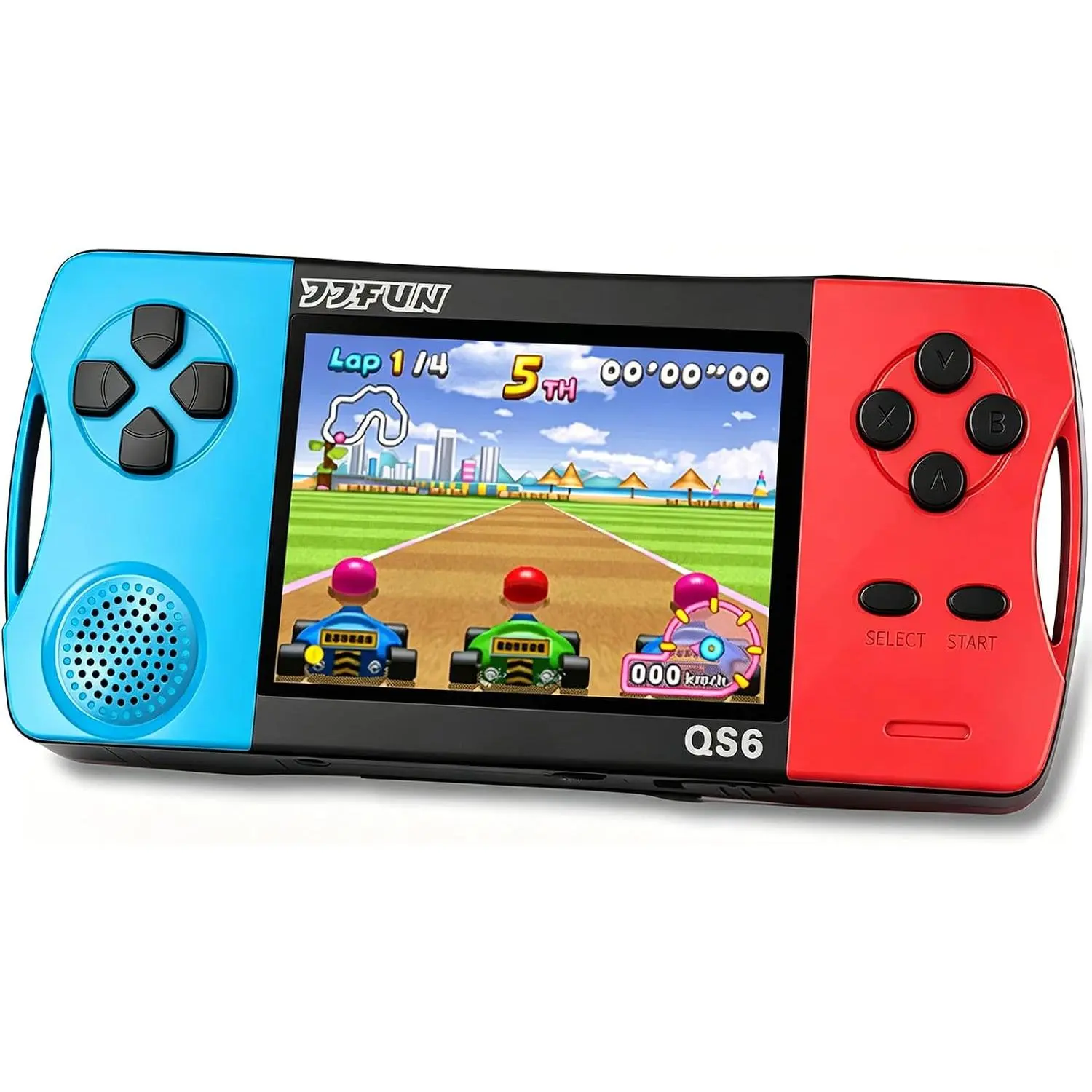 Handheld Games for Kids with 3.5" IPS Large Screen Built-in 216 Video Games Portable Gaming Player with Rechargeable Battery Mini Arcade Electronic Toy Gifts for Boys Girls (Blue+Red)