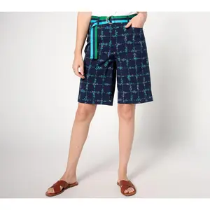 Isaac Mizrahi Live! Tall Clubhouse Print or Solid Bermuda Shorts