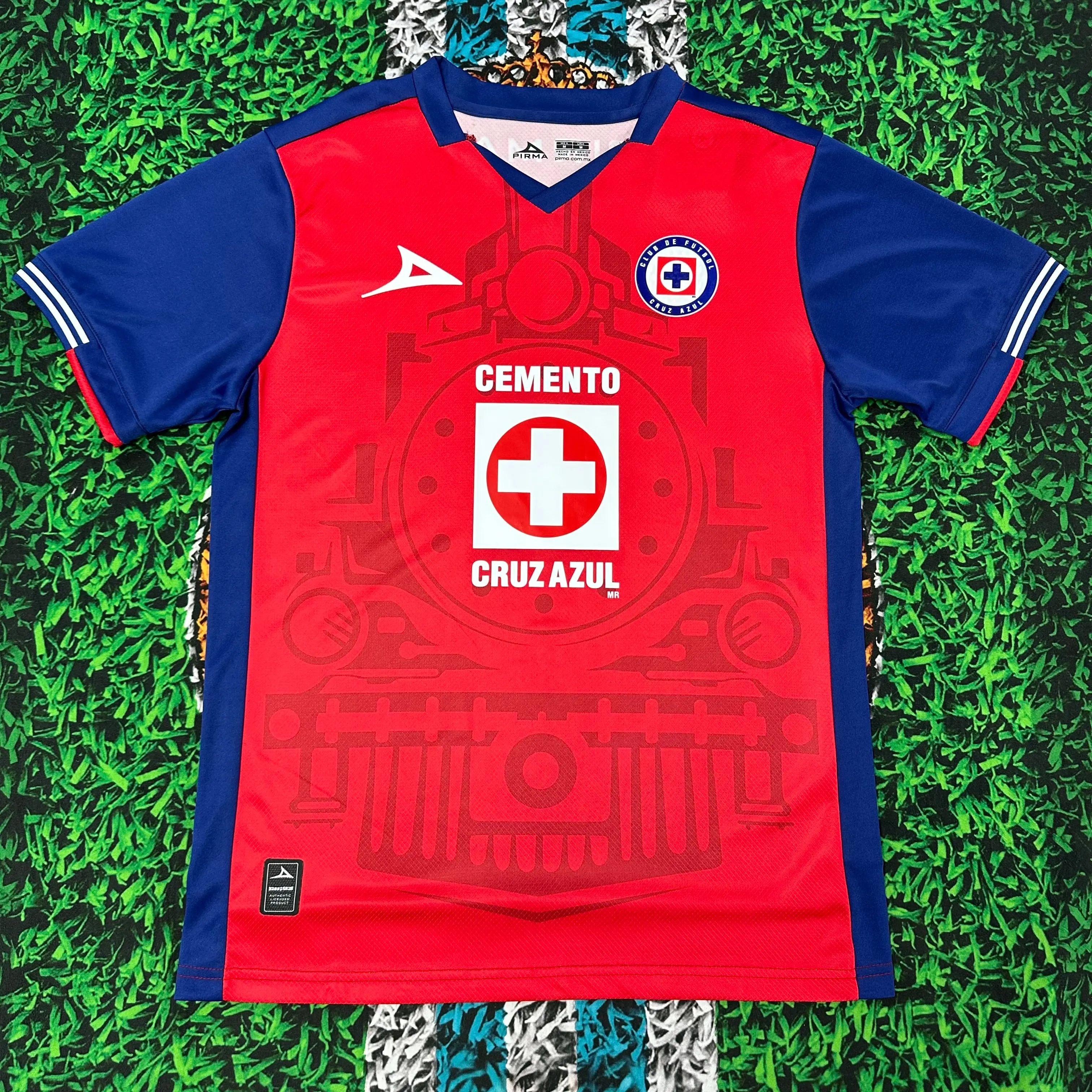 2425 CRUZ AZUL Third away Red Short Sleeve Top Soccer Jerseys LIGAMX Fan Edition