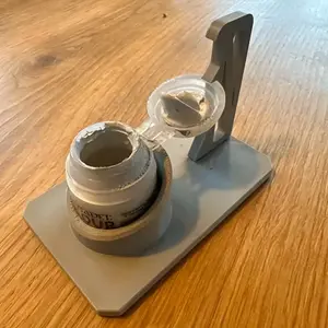 Mini Spray Bottle & Brush Storage Holder, Compact Durable Organizer for Artists, Hobbyists, Gamers, Model Display Stand Included