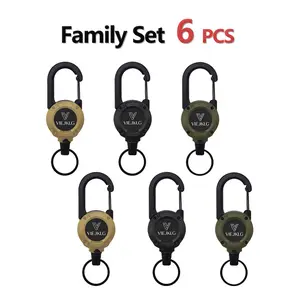 3 In 1 new multifunctional Retractable Pull Reel Carabiner Keychain,Outdoor Sport Keychain Tool keychain,Anti-Loss,Sturdy keychain