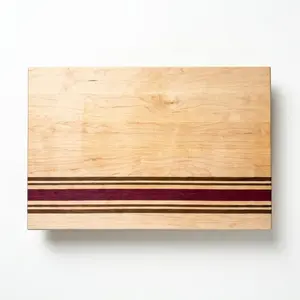 Doug & Co. Sandbar Cutting Board — Maple with Purple Heart, Mahogany & Walnut