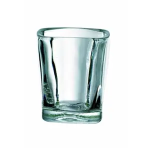 212 MAIN 2oz Quadra-Shape Transparent Reusable Mini Glass Drinking Cups, Stylish Glass Cups, Glassware Set, Kitchenware Drinkware Accessory